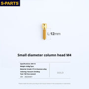 S-PartS Small Column Head Series M4 L06-50mm Handlebar Holder Fixed Brake Stroke Adjustment Titanium Screws