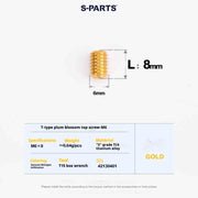 SPartS T-Shape Plummer Tool T15 Flat-Bottom Top Wire M6 L08-10-12-16 Titanium Screws