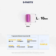 SPartS T-Shape Plummer Tool T15 Flat-Bottom Top Wire M6 L08-10-12-16 Titanium Screws