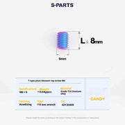 SPartS T-Shape Plummer Tool T15 Flat-Bottom Top Wire M6 L08-10-12-16 Titanium Screws