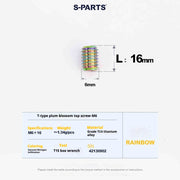 SPartS T-Shape Plummer Tool T15 Flat-Bottom Top Wire M6 L08-10-12-16 Titanium Screws