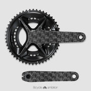 Shimano 105 R7170 / Ultegra R8170 Bike Protection Film Kit – Road Bike Shifter & Crank TPU Sticker Guard — Lattice Texture
