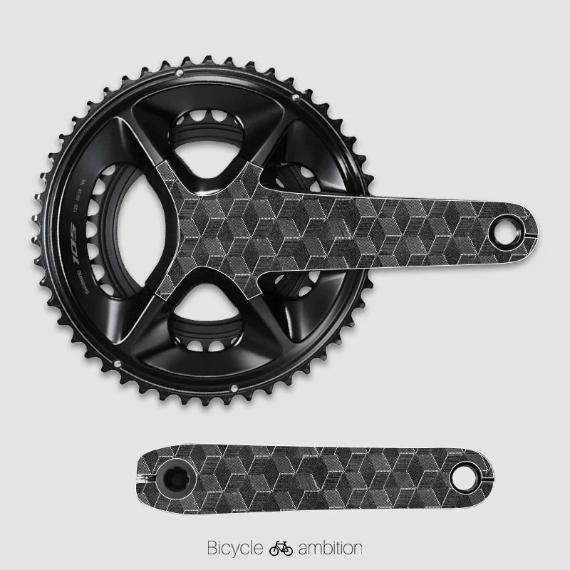 Shimano 105 R7170 / Ultegra R8170 Bike Protection Film Kit – Road Bike Shifter & Crank TPU Sticker Guard — Lattice Texture
