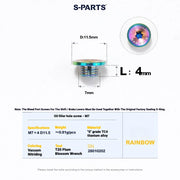 Shimano Dura-Ace R9270 Titanium Disc Brake Bolt Kit — Bleed Port Screw M7 L4 D11.5 Road Shift and Brake Lever / Rainbow