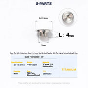 Shimano Dura-Ace R9270 Titanium Disc Brake Bolt Kit — Bleed Port Screw M7 L4 D11.5 Road Shift and Brake Lever