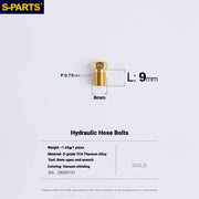 Shimano Dura-Ace R9270 Titanium Disc Brake Bolt Kit — M8 Hydraulic Hose Bolt Road Caliper Universal / Gold