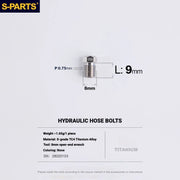 Shimano Dura-Ace R9270 Titanium Disc Brake Bolt Kit — M8 Hydraulic Hose Bolt Road Caliper Universal