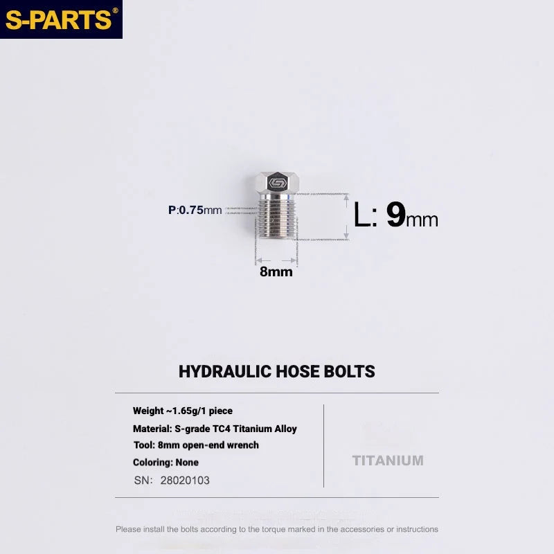Shimano Dura-Ace R9270 Titanium Disc Brake Bolt Kit — M8 Hydraulic Hose Bolt Road Caliper Universal