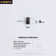 Shimano Dura-Ace R9270 Titanium Disc Brake Bolt Kit — M8 Hydraulic Hose Bolt Road Caliper Universal / Black