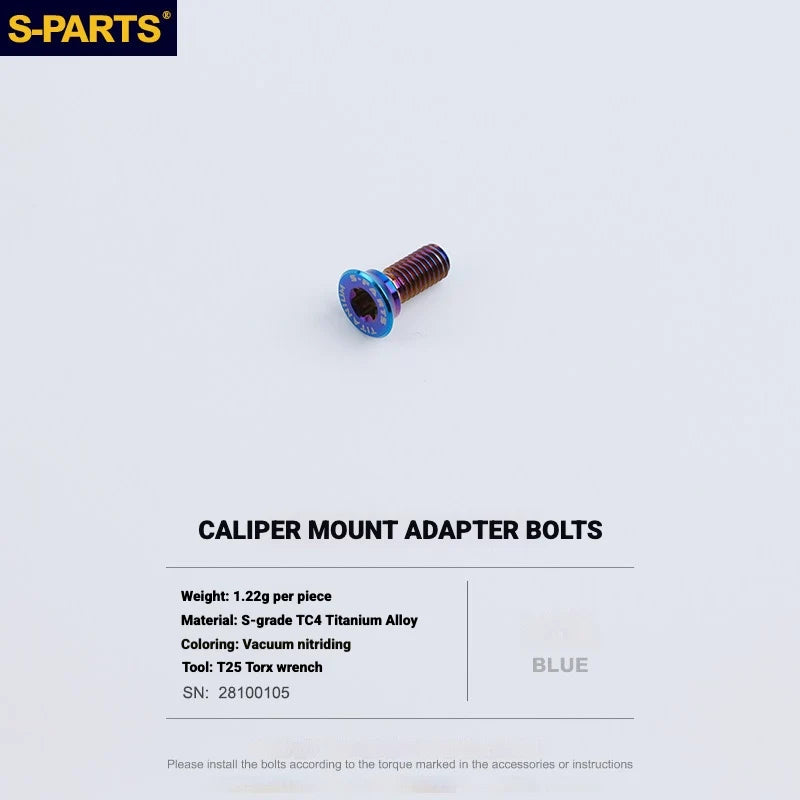 Shimano Dura-Ace R9270 Titanium Disc Brake Bolt Kit — Caliper Mount Adapter Fixing Bolt / Blue