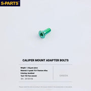 Shimano Dura-Ace R9270 Titanium Disc Brake Bolt Kit — Caliper Mount Adapter Fixing Bolt / Green