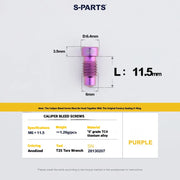 Shimano Dura-Ace R9270 Titanium Disc Brake Bolt Kit — Caliper Bleed Screw / Purple