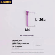 Shimano Dura-Ace R9270 Titanium Disc Brake Bolt Kit — Brake Pad Retaining Bolt / Purple