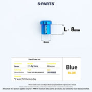 Shimano Dura-Ace R9270 Titanium Disc Brake Bolt Kit — Shift and Brake Lever Fixing Nut / Blue