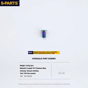 Shimano Dura-Ace R9270 Titanium Disc Brake Bolt Kit — R9270 Specific Hydraulic Port Bolt / Blue
