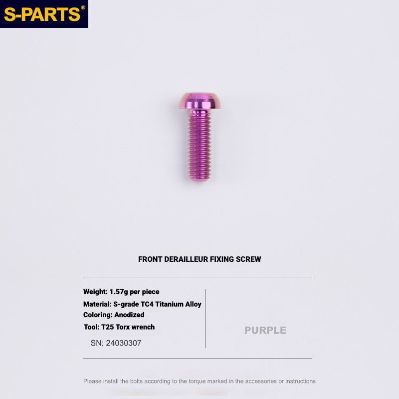 S-PARTS Shimano Road Titanium Bolt Kit for Drivetrain Screws for R8050 / R8150 / R9250