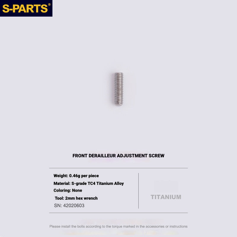 S-PARTS Shimano Road Titanium Bolt Kit for Drivetrain Screws for R8050 / R8150 / R9250