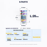 S-PARTS Shimano Road Titanium Bolt Kit for Drivetrain Screws for R8050 / R8150 / R9250