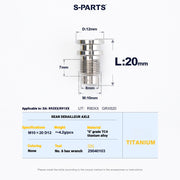 S-PARTS Shimano Road Titanium Bolt Kit for Drivetrain Screws for R8050 / R8150 / R9250