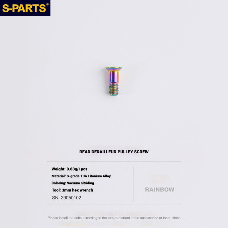 S-PARTS Shimano Road Titanium Bolt Kit for Drivetrain Screws for R8050 / R8150 / R9250