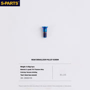 S-PARTS Shimano Road Titanium Bolt Kit for Drivetrain Screws for R8050 / R8150 / R9250