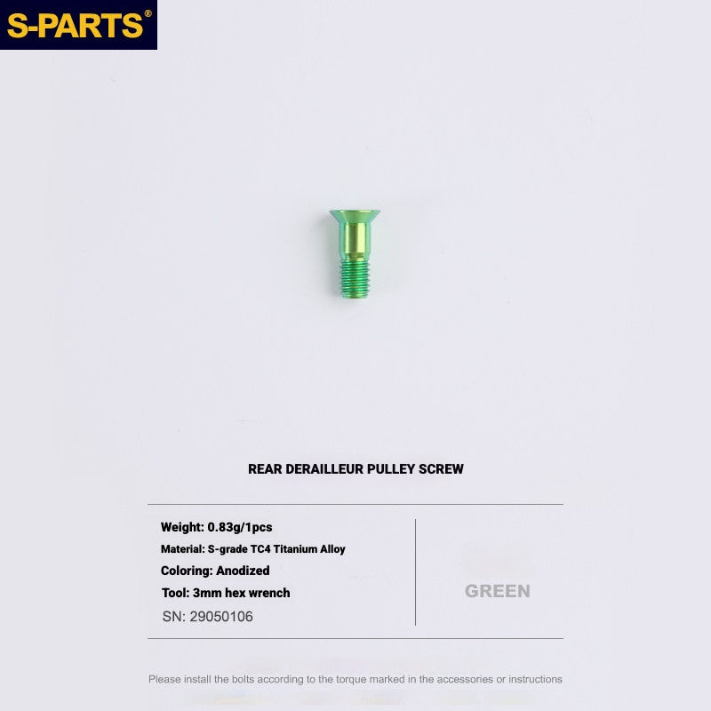 S-PARTS Shimano Road Titanium Bolt Kit for Drivetrain Screws for R8050 / R8150 / R9250
