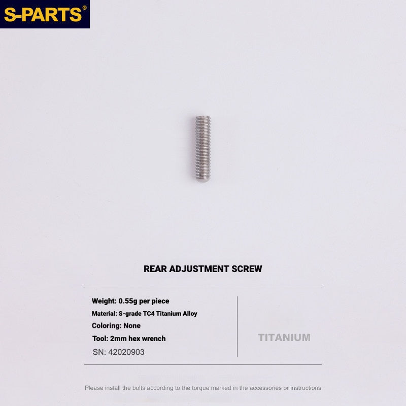 S-PARTS Shimano Road Titanium Bolt Kit for Drivetrain Screws for R8050 / R8150 / R9250