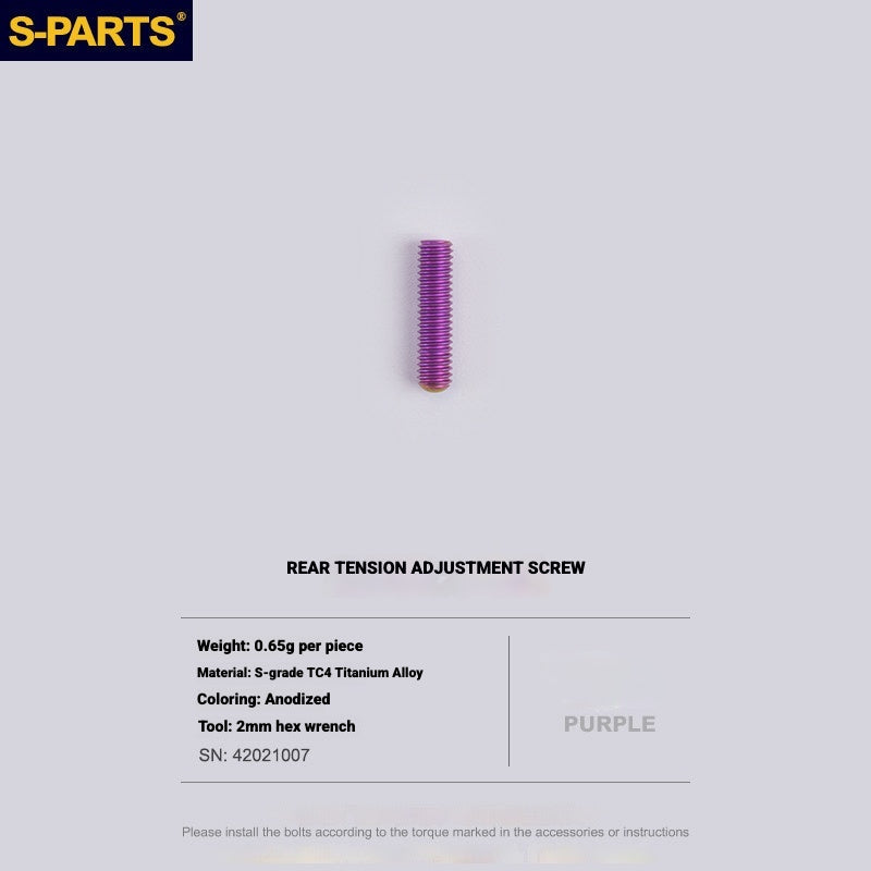 S-PARTS Shimano Road Titanium Bolt Kit for Drivetrain Screws for R8050 / R8150 / R9250