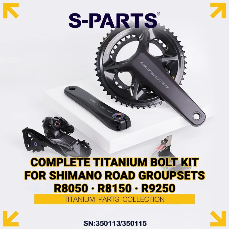 Shimano Road Titanium Bolt Kit – S-PARTS Drivetrain Screws for R8050 / R8150 / R9250