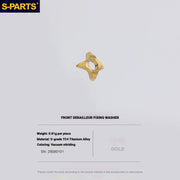 Shimano Road Titanium Bolt Kit – S-PARTS Drivetrain Screws for R8050 / R8150 — Front Derailleur Fixing Plate - 1pcs / Gold