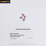 Shimano Road Titanium Bolt Kit – S-PARTS Drivetrain Screws for R8050 — Front Derailleur Fixing Plate - 1pcs / Rainbow