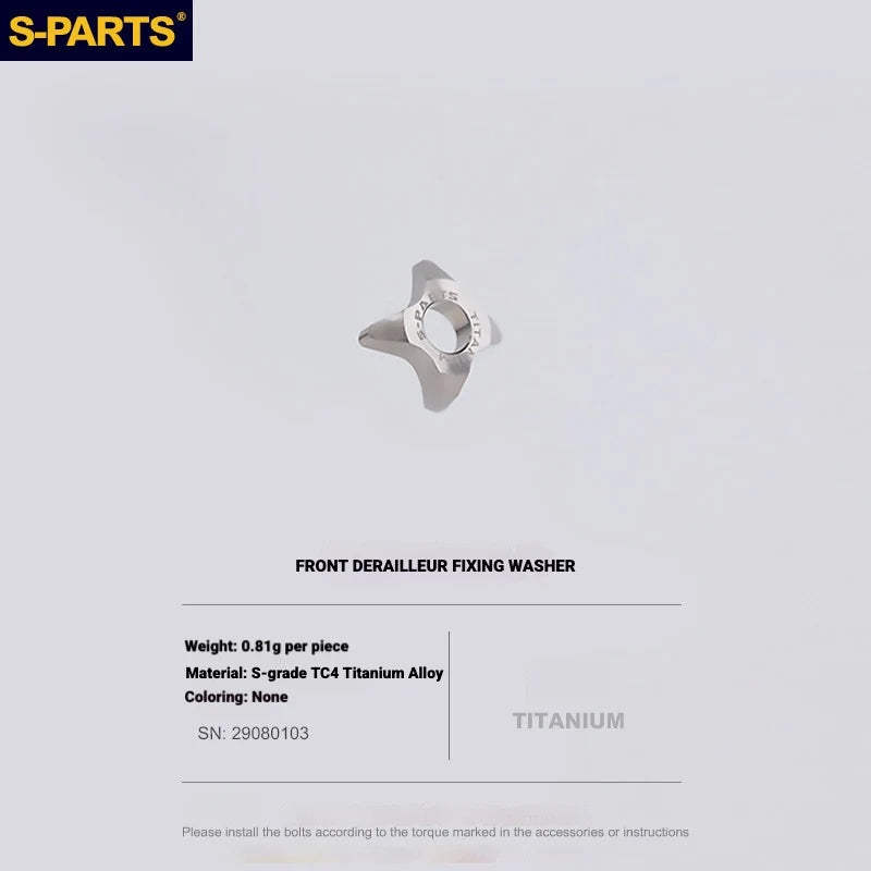 Shimano Road Titanium Bolt Kit – S-PARTS Drivetrain Screws for R8050 / R8150 / R9250 — Front Derailleur Fixing Plate - 1pcs