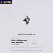 Shimano Road Titanium Bolt Kit – S-PARTS Drivetrain Screws for R8050 / R8150 — Front Derailleur Fixing Plate - 1pcs / Black
