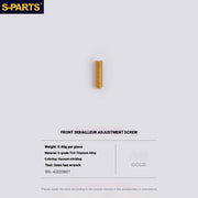 Shimano Road Titanium Bolt Kit – S-PARTS Drivetrain Screws for R8050 — Front Derailleur Adjustment Screw - 1pcs / Gold