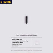 Shimano Road Titanium Bolt Kit – S-PARTS Drivetrain Screws for R8050 — Front Derailleur Adjustment Screw - 1pcs / Black