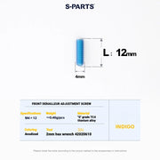 Shimano Road Titanium Bolt Kit – S-PARTS Drivetrain Screws for R8050 — Front Derailleur Adjustment Screw - 1pcs / Indigo