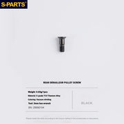 Shimano Road Titanium Bolt Kit – S-PARTS Drivetrain Screws for R8050 / R8150 — Rear Derailleur Pulley Bolts - 1pcs / Black
