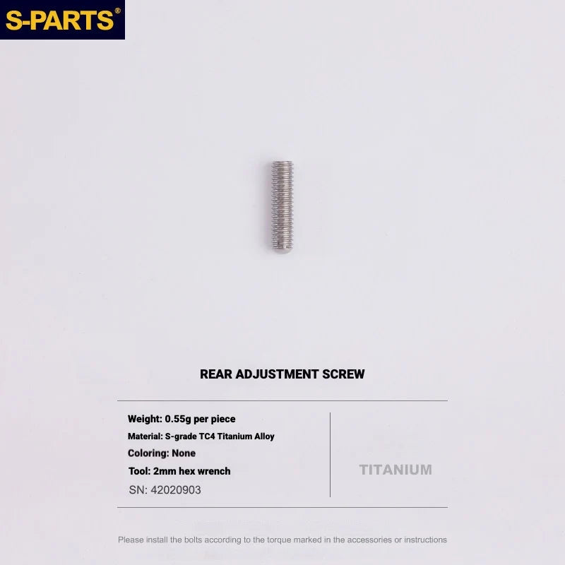 Shimano Road Titanium Bolt Kit – S-PARTS Drivetrain Screws for R8050 / R8150 — Rear Derailleur Adjustment Screws - 1pcs