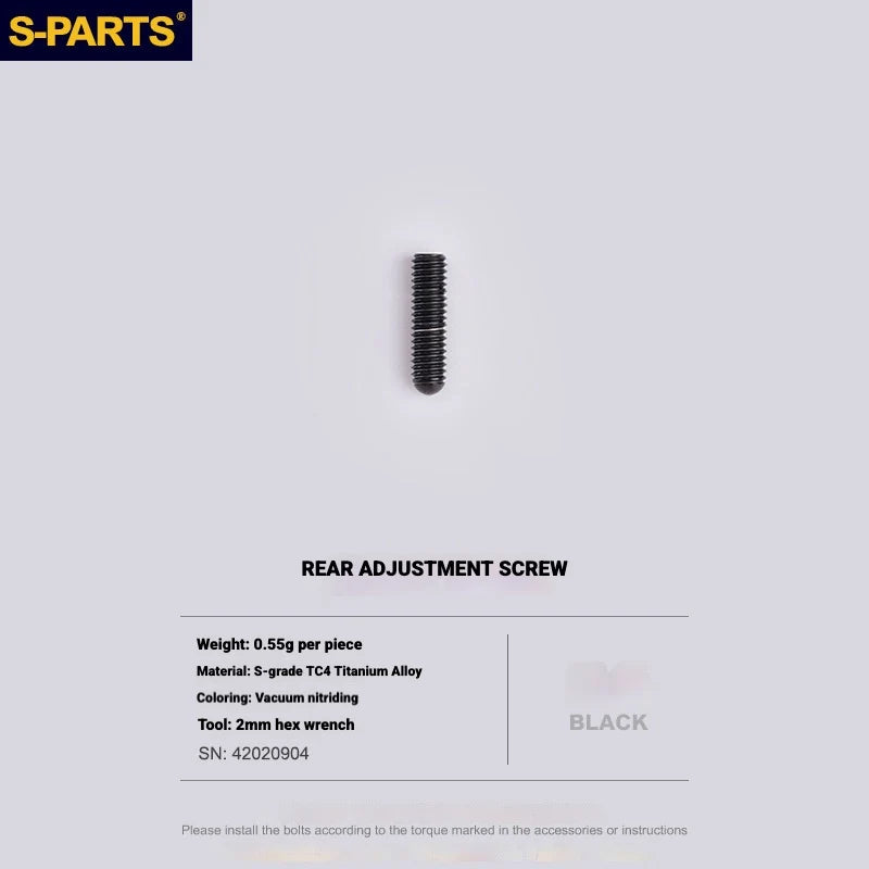 Shimano Road Titanium Bolt Kit – S-PARTS Drivetrain Screws for R8050 — Rear Derailleur Adjustment Screws - 1pcs / Black