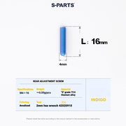Shimano Road Titanium Bolt Kit – S-PARTS Drivetrain Screws for R8050 — Rear Derailleur Adjustment Screws - 1pcs / Indigo