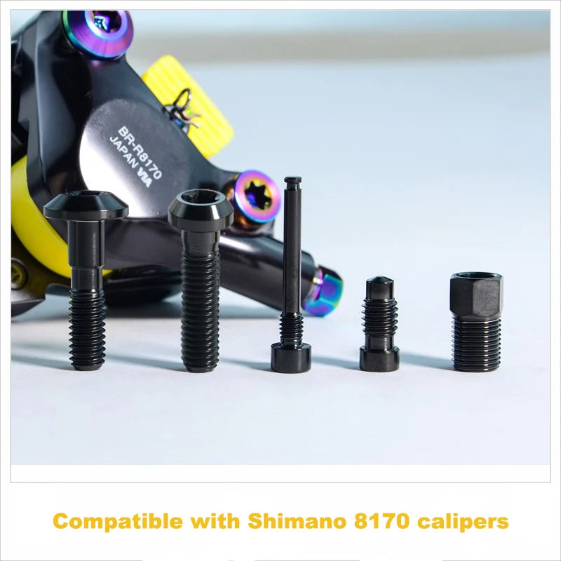 Shimano Ultegra Di2 R8170 Brake Caliper Titanium Bolt Kit Black
