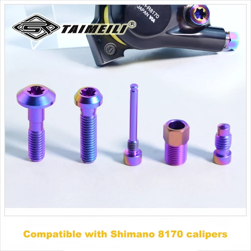 Shimano Ultegra Di2 R8170 Brake Caliper Titanium Bolt Kit Candy