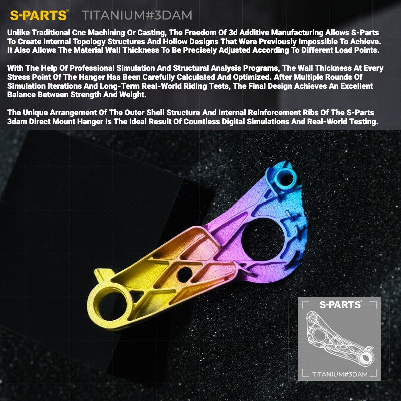 S-PARTS 3DAM Titanium Direct Mount Derailleur Hanger for Specialized