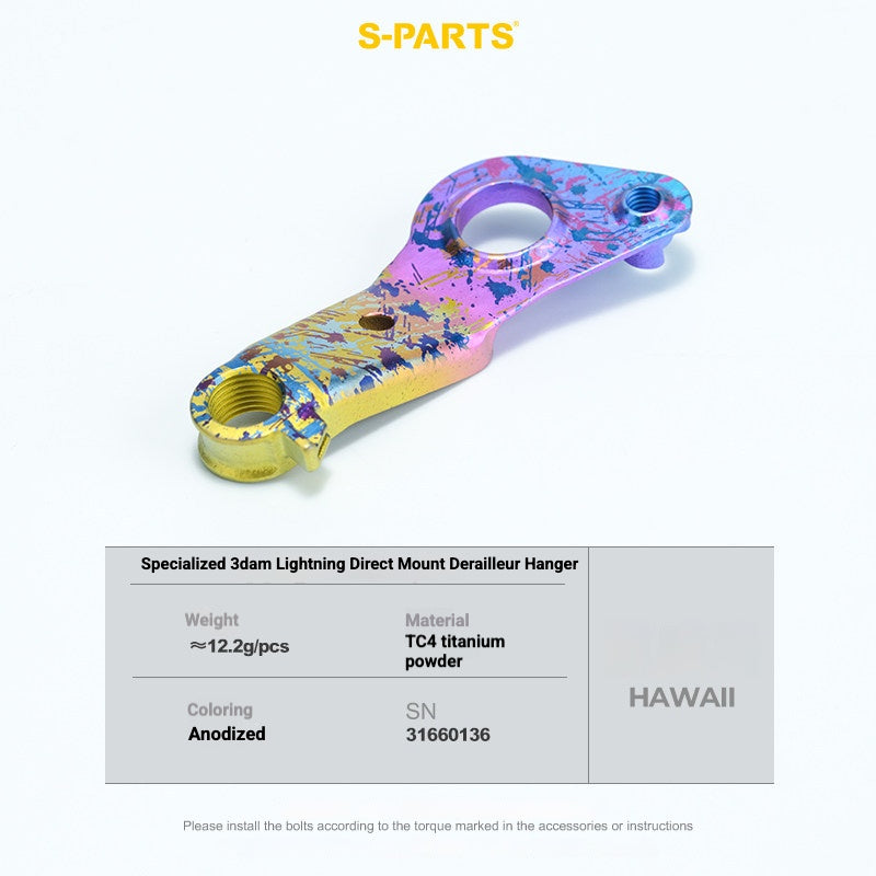 S-PARTS 3DAM Titanium Direct Mount Derailleur Hanger for Specialized
