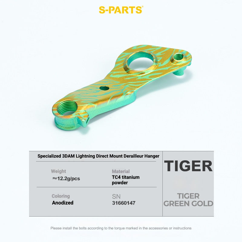 S-PARTS 3DAM Titanium Direct Mount Derailleur Hanger for Specialized