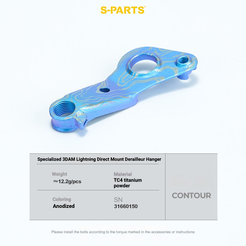 S-PARTS 3DAM Titanium Direct Mount Derailleur Hanger for Specialized