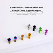 S-PARTS A2 Series M8 L20-25mm D11 Titanium Screws for Bike - Detail 2