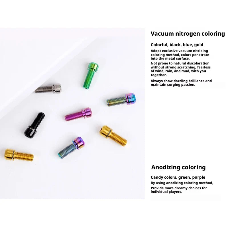 S-PARTS A2 Series M8 L20-25mm D11 Titanium Screws for Bike - Detail 3