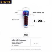 S-PARTS A2 Series M8 L20-25mm D11 Titanium Screws for Bike - Detail 9