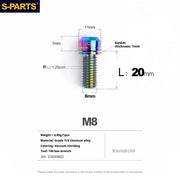 S-PARTS A2 Series M8 L20-25mm D11 Titanium Screws for Bike - Detail 13